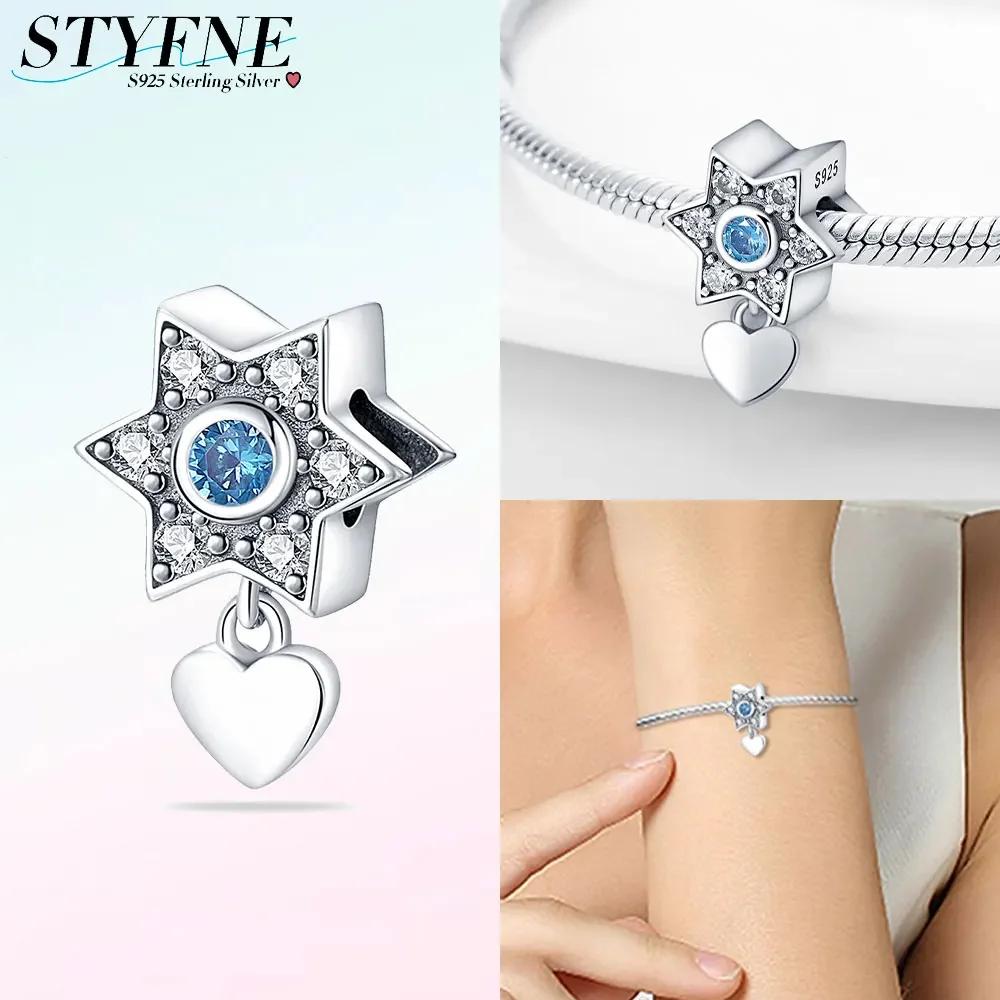 

Green Zircon Four-leaf Clover Star Seven-pointed Ladybug Charms Beads Fit Bracelet 925 Silver Women Diy Gift Accessory