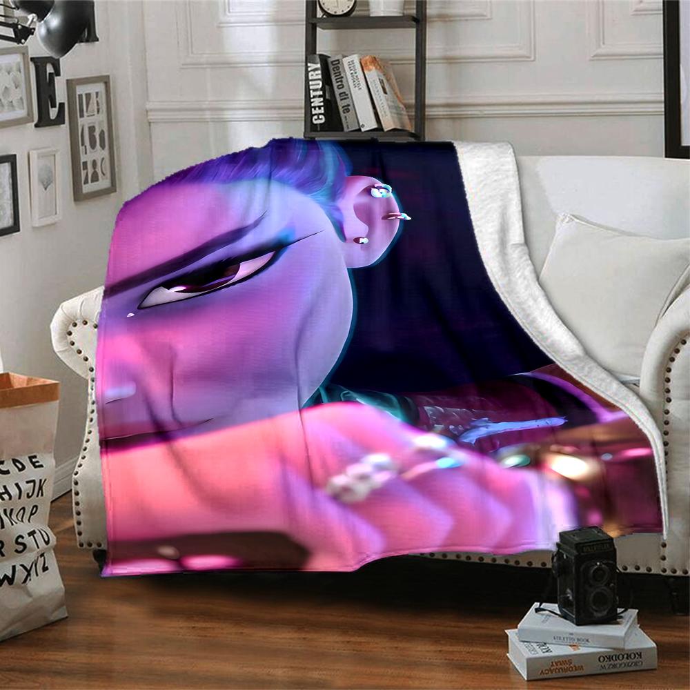 1pc KPop Demon Hunters RUMI1 Blanket, Gift, for Men and Women, Soft Blanket, Good for Sofa Bed Couch Travel, Lightweight Flannel Blanket