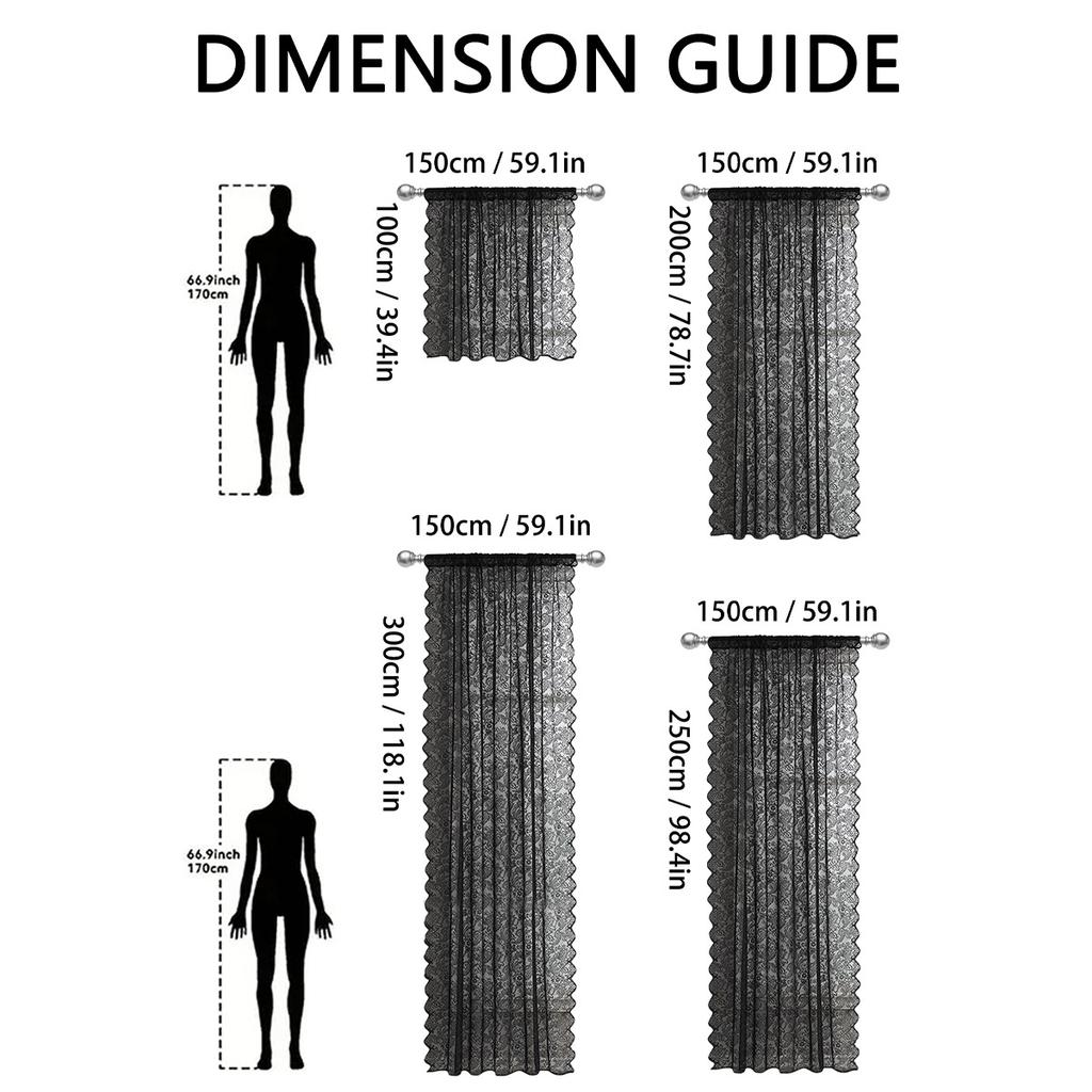 Phoenix Tail Warp Lace Window Screen Semi-Blackout Curtain Living Room Bedroom Retro Decoration