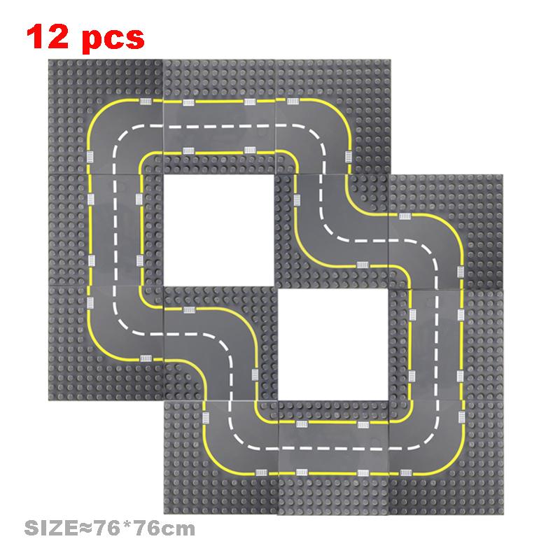 Big Particles Building Blocks City Construct Road Street Base Plates Sets Diy Bricks Accessories Educational Toys For Children