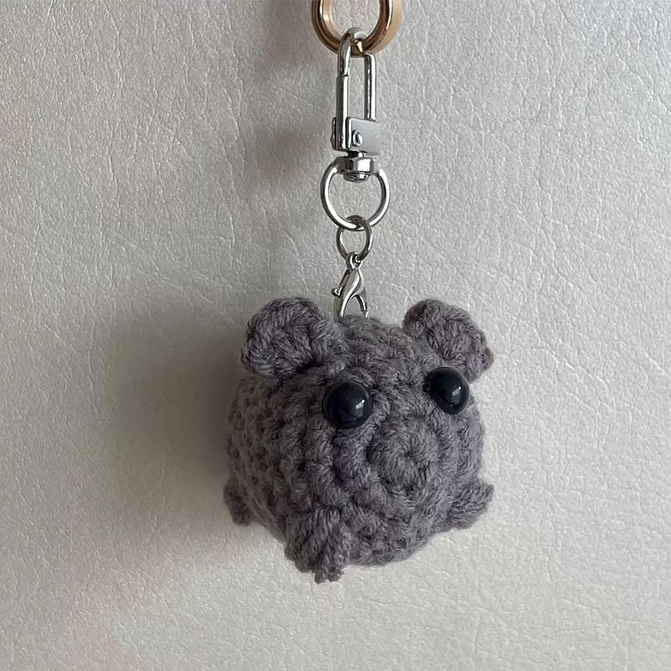 Meme Sad Hamster Plush Toy Sad Hamster Ring For Accessories Bag Funny Pendant Jewelry Fans Gift Bag Charm