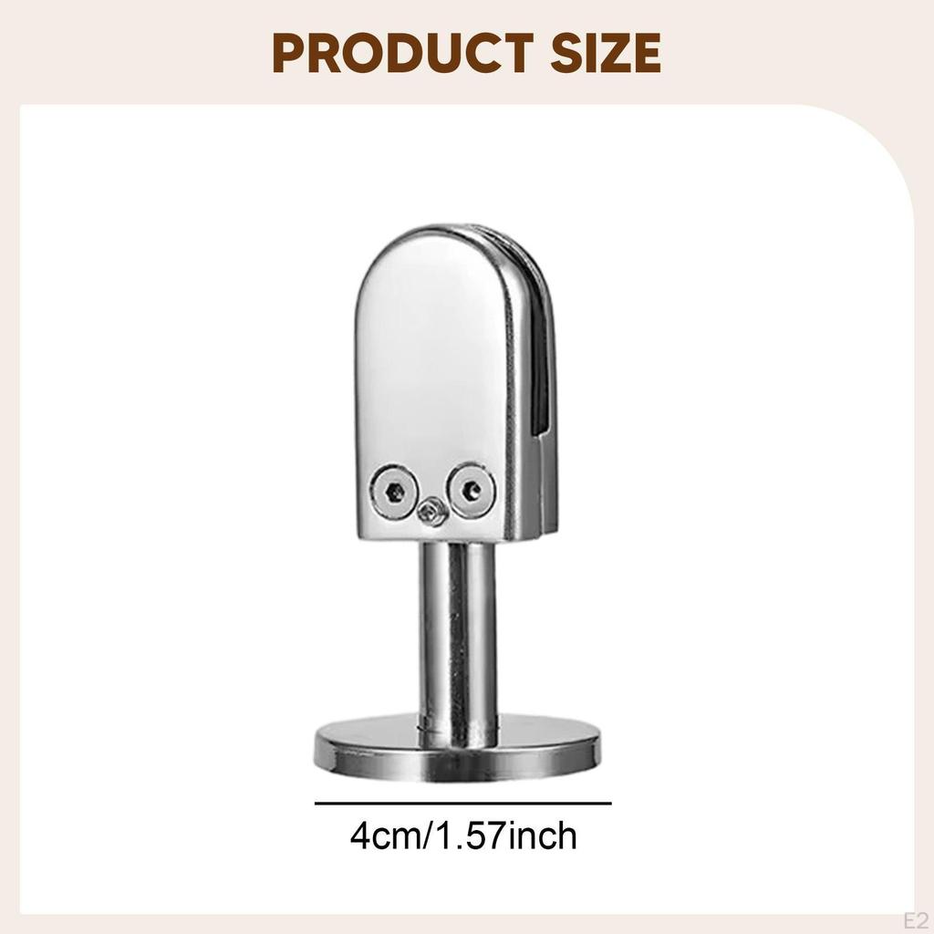 Glass Clamp Fit Thickness 8-10mm Stainless Steel Anti Slip Clip Easy to Install for Garden