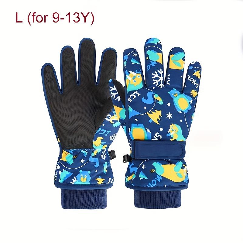 [Warm Ski Gloves] Warm Winter Ski Gloves, 1 Pair | Boys and Girls Snow Play Gloves, Suitable for Children 4-13 Years Old