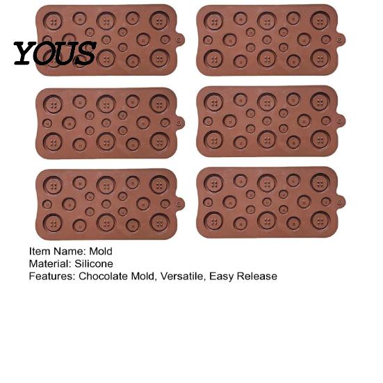 Kitchen Gadgets for Baking Silicone Button Chocolate Mold, Non-Stick Candy Making Tray with 3 Sizes, Easy Release Molds Heat Resistant