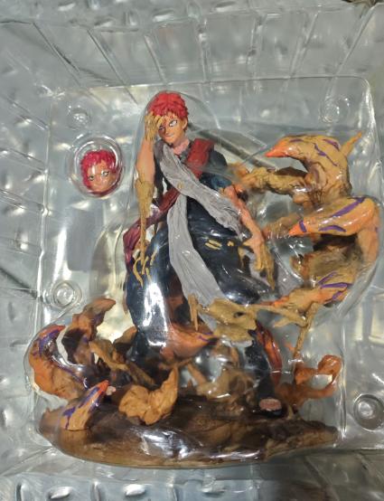 

Anime Naruto Iron Curtain Gaara Double-Headed Action Figure Replacement Resonance Figurine Model Desktop Ornaments Boys Toy Gift Poseable Articulated