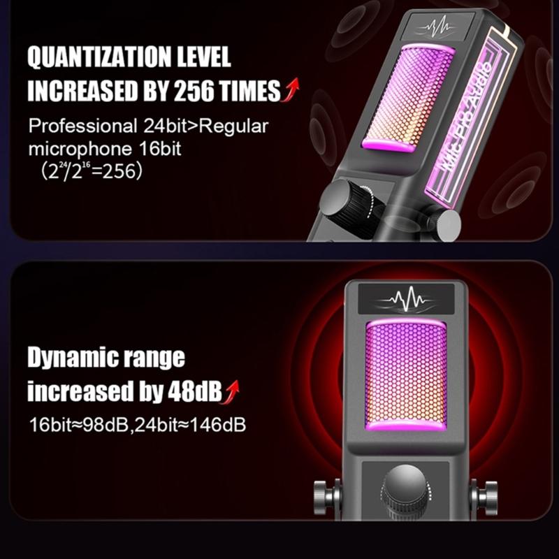 Gaming Microphone With Advanced Noise Cancellation For Clear Recording In Live Streaming Mobile Applications