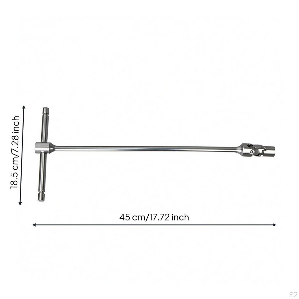 T-Type Socket Wrench Swivel Head Universal Flexible for Mechanics