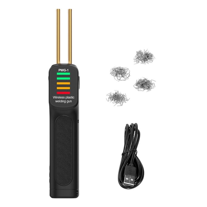 

Cordless Plastic Welder Car Bumper Repair Kit USB Rechargeable Plastic Welder Machine with 2000Pcs Welding Pin 1
