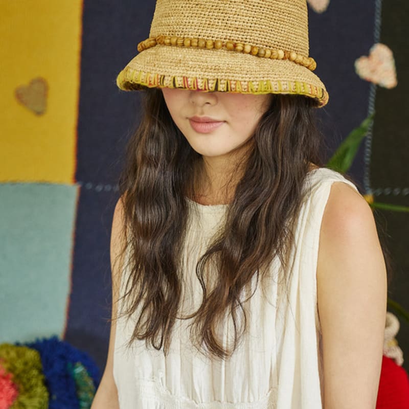 

MISU A BARBE NETTED BUCKET YELLOW