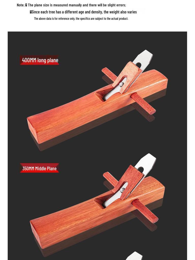 Indonesia Gong Hand Push Planer Set: Small Carpenter's Planer with Blade
