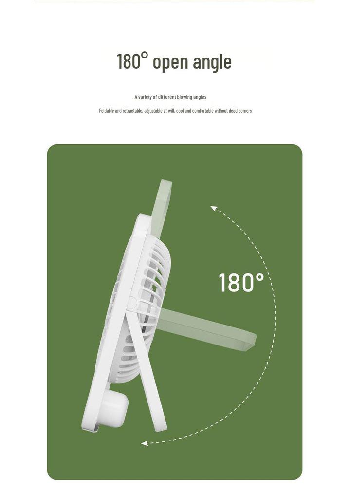 Ultra-thin Silent Rechargeable Desktop Fan with Long Battery Life