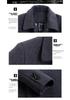 Men's Mid-Length Cashmere Coat: Dad Style, Lapel, Loose Fit, Plus Velvet Woolen, Warm for Autumn/Winter