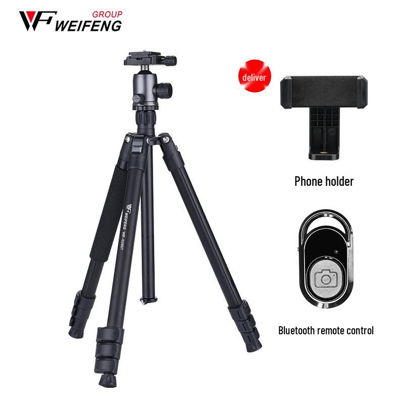 8 Wei Feng 628B Portable DSLR & Mirrorless Camera Tripod for Professional Photography & Mobile Selfies