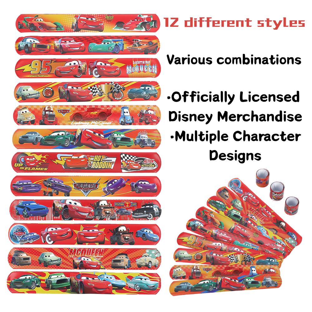12/24/36Pcs  Cars Slap Bracelets For Kids, Lightning Mcqueen Slap Bands, Animation Bracelets Birthday Party Supplies Boy Plaything