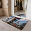 R-R-Rust Game Floor Mat Flannel Door Mat Non-Slip Absorbent Washable Indoor Home Rug