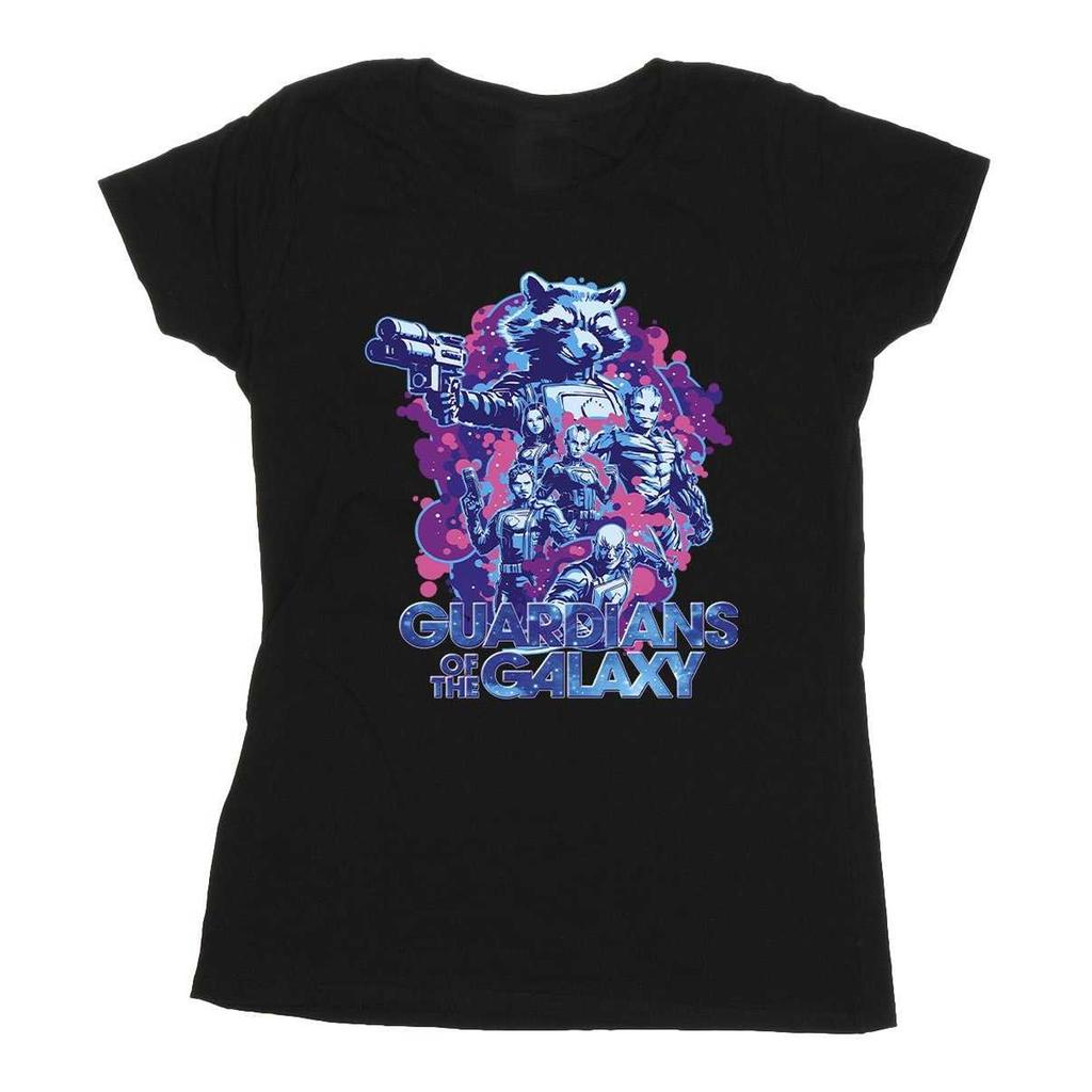 Guardians Of The Galaxy Volume 3 Womens/Ladies Action Pose Cotton T-Shirt