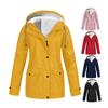 Winter Women Waterproof Jacket Autumn Outdoor Warm Coat Slim Fit Hooded Plush Mountaineering Zipper Button