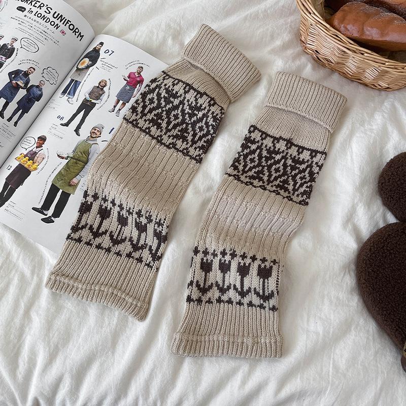 Thickened Retro-Style Sock Covers, Piles Of Socks, Warm And Slimming Calf Covers, With Snow Boot Leg Covers
