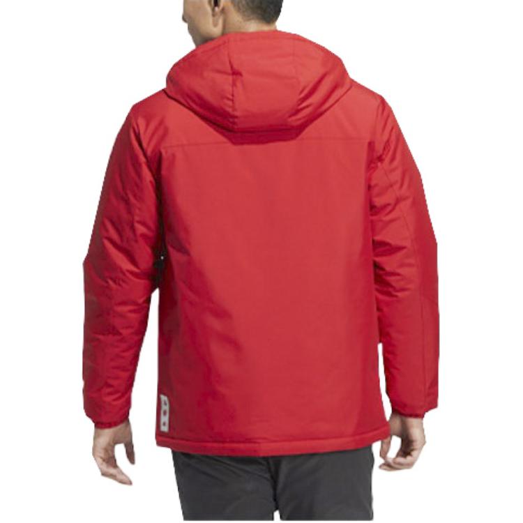 Adidas Cny polsterdatud jakk tiigriprinti ja soojade puuvillaste meeste ülerõivastega, punane HI3268