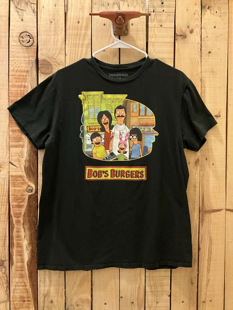 Bob’s Bobs Burgers Official Animated TV Show Intro Black Shirt Men’s Large Unisex T-Shirt