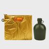 Kaneitei Pom Quilted Flat Pouch (Mustard) / Recycled
