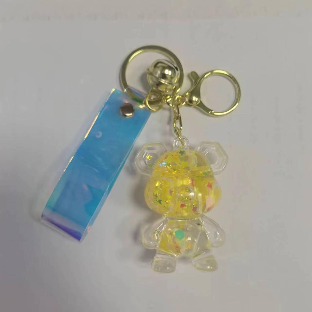 Luminous Acrylic Gas Tank Quicksand Keychain Pendant - Small Gift Decoration