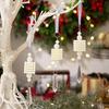 Faux Pearl Christmas Tree Ornaments Winter Faux Pearl Beaded Christmas Hanging Decoration with Faux Crystal Drop Pendant for Wedding Holiday Decor