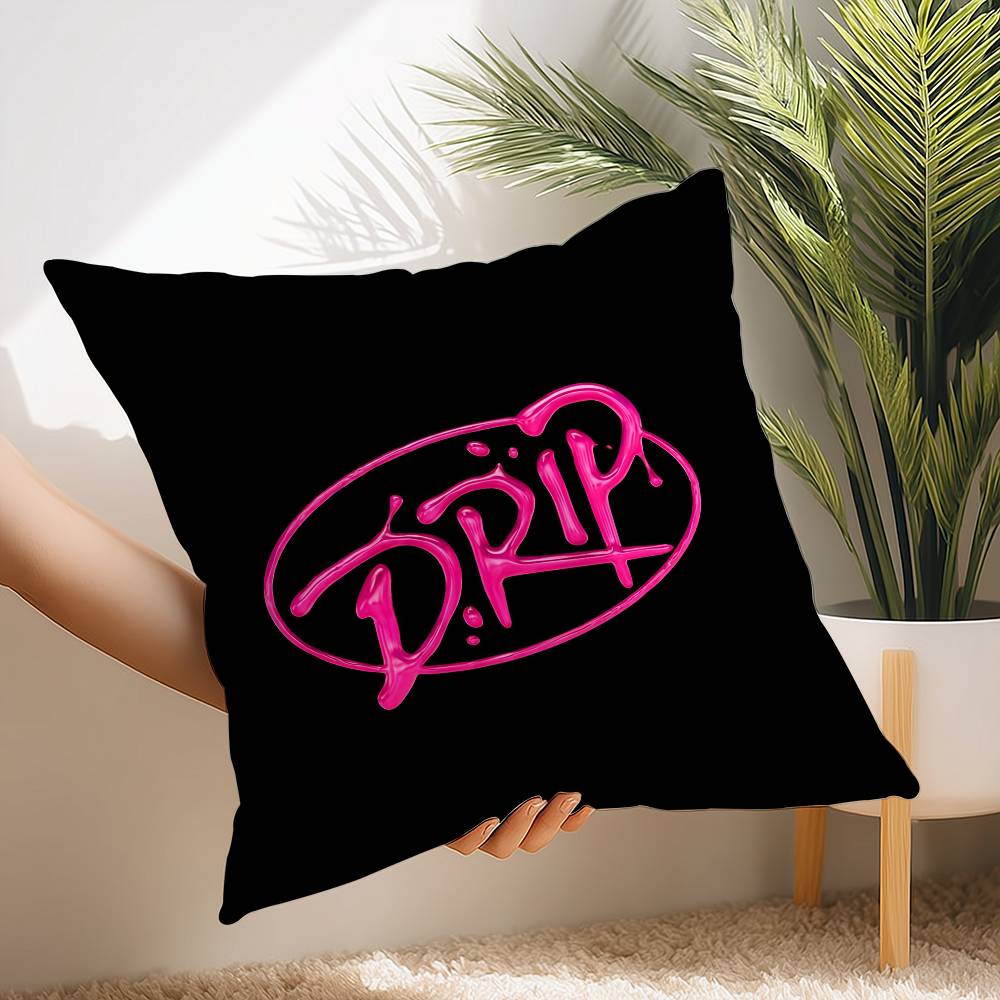 Cool Kpop Style B-Babymonsters Pillow Case Short Plush Print Cushion Cover Square Throw Pillow Covers Sofa Home Decor
