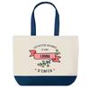 Tote Bag - PLANETEE - Louna Les Affaires d'Enfer - Fond Bleu - Coton 40x45 Cm - Grand Format