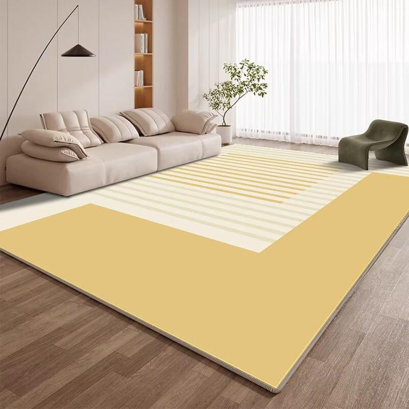 Modern Geometric Carpet Living Room Fashion Simple Style Decoration Soft Large Rugs Bedroom Bedside Non-slip Washable Floor Mats