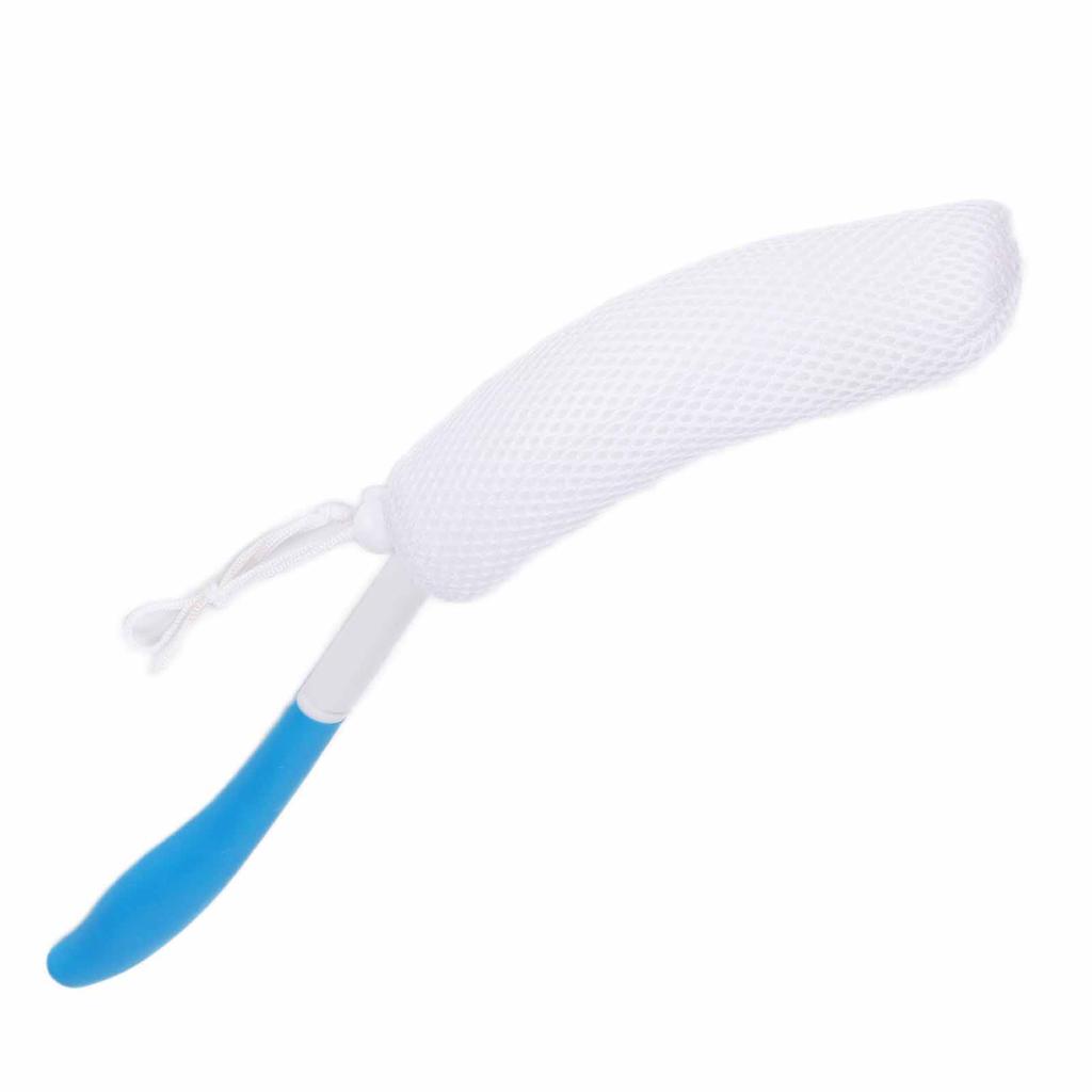 Bath Body Brush Long Curved Handle Soft Sponge Body Cleaning Exfoliating Shower Brush