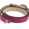 Bvlgari Double Bangle Serpenti Forever Logo Bracelet Leather Pink Based/Gold