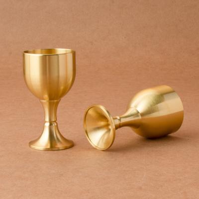 1PC Brass Chalice Cup Wine Glass Cocktail Wine Goblet Brass Beverage Goblet Metal Liquor Cup for Party Home Accessories