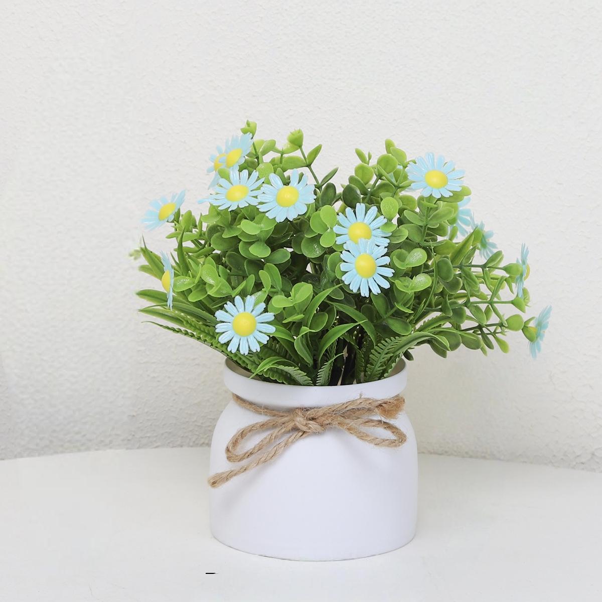 

1pc Simulated Flower Living Room Decoration Flower Ornaments Indoor Daisy Table Decoration синий