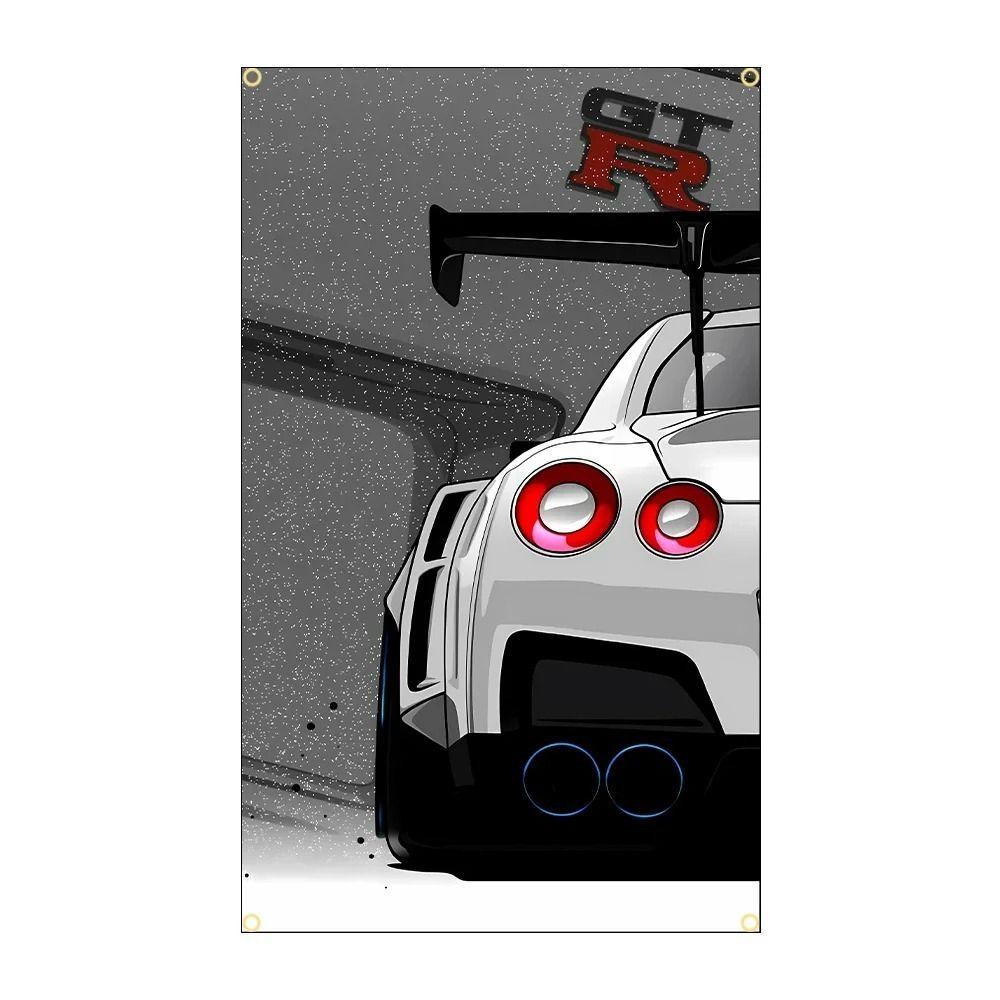 JDM Racing Cars Polyester Wall Plaque Auto Decor Gift