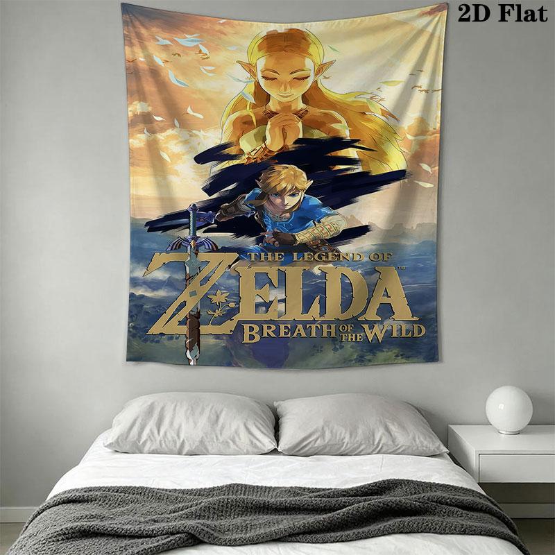 Legend of Zelda Wall Hanging Printed Fabric Blanket Decorative Tapestries for Bedroom Living Room Home Decor