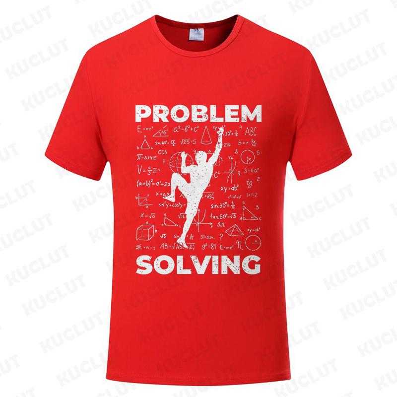 Rock Climbing T Shirt for Women Men Bouldering Tees Problem Solving Math Tops Sport Climber Tshirt Short Sleeve Unisex Clothing