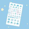 Korean Retro Summer Girl Stickers: Cute Cartoon Guka DIY Creative Set