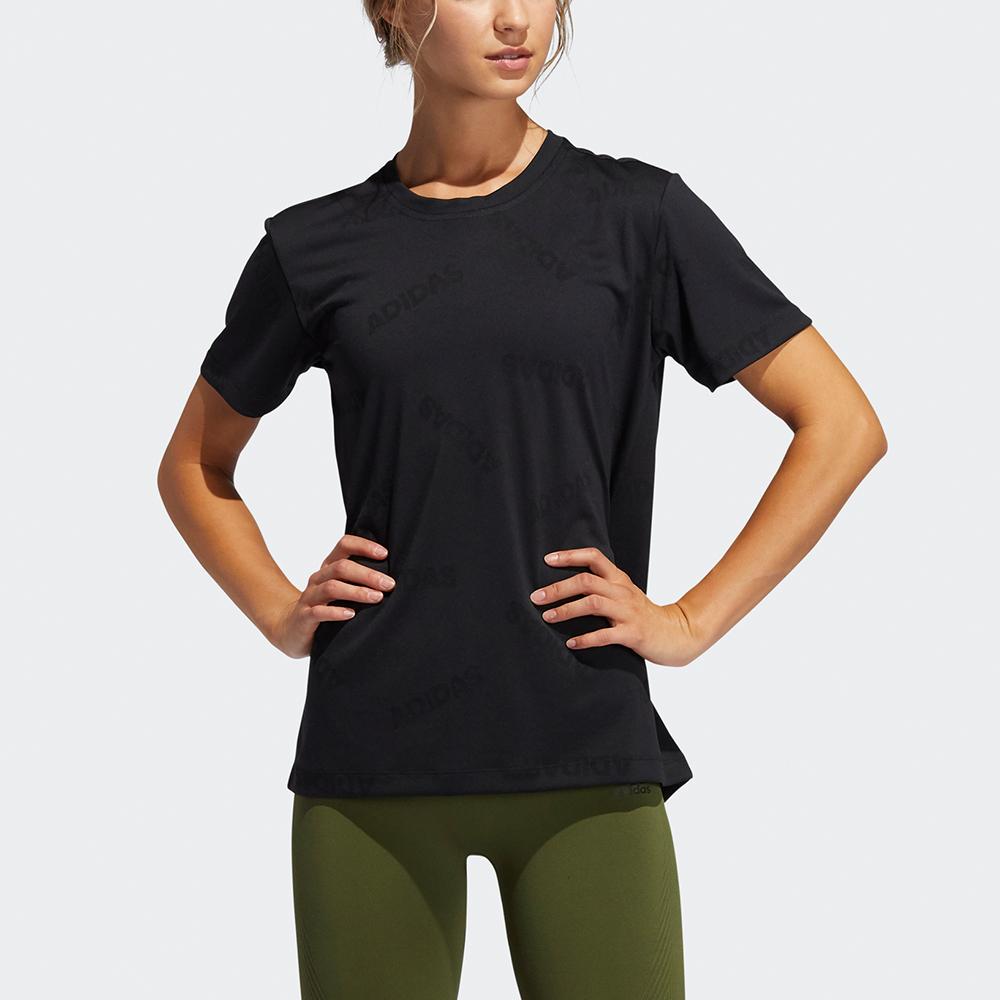 Adidas Aeroknit Tee Performance Short Sleeve Women Tops Black GQ9428