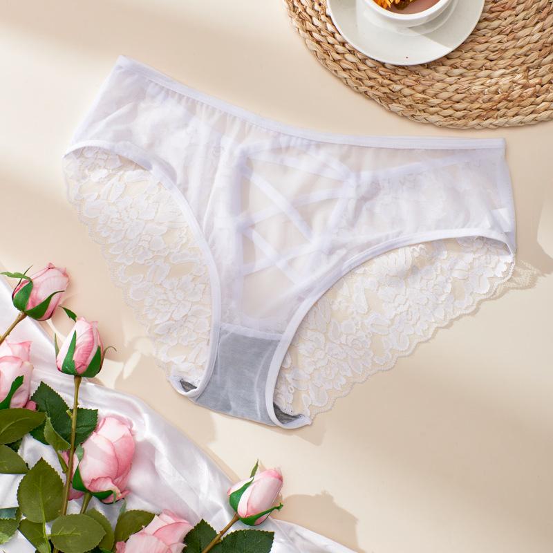 CFSC Women's Large Size Underwear Solid Color Print Lace Underwear