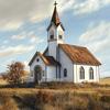 1pc Serene White Church Pattern 5D DIY Full Drill Diamond Painting Kit - Tabletop Decor, Wall Art, Home Decoration, Holiday Craft Gift