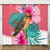 Curtain Cartoon Animal Bear Deer Love Kitten 3D Digital Printing Blackout Curtain Punching