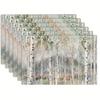 1PC Set Natural Forest Wood Grain Oil Painting Table Runner, Linen, Rectangle, 30x45CM, Machine Washable, Woven, For H