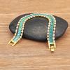 Nidin High Quality Multicolor Full Zircon Bracelets for Women Ladies Wedding Rainbow Charm Boho Hand Chain Party Jewelry Gifts