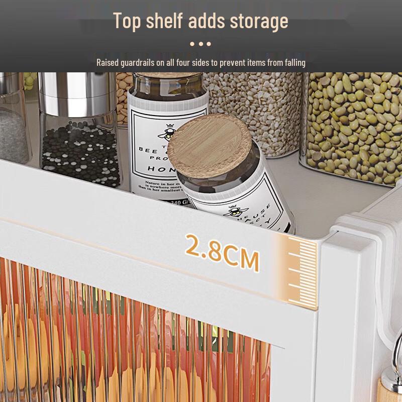 Εντοιχιζόμενο Ράφι Αποθήκευσης Κουζίνας με Πόρτες και Συρτάρια