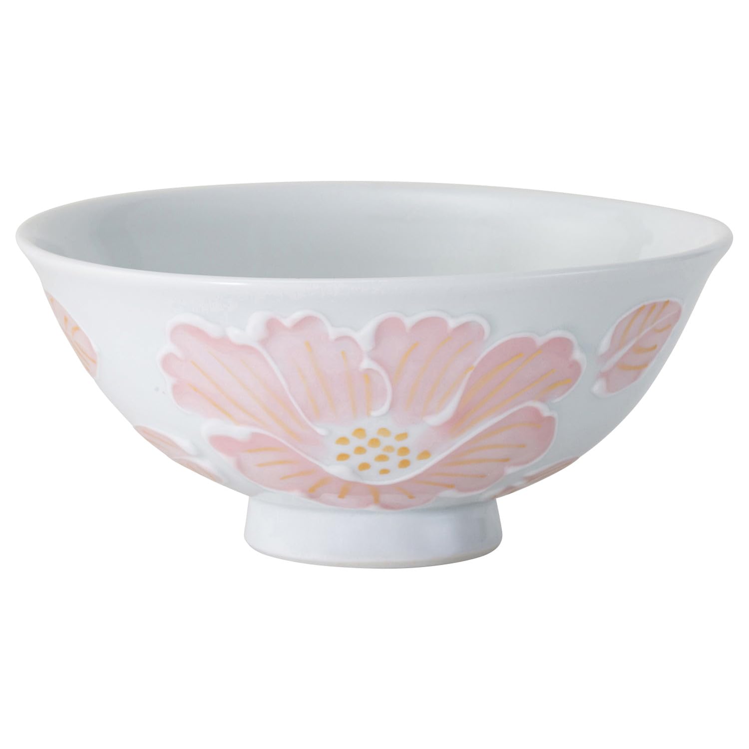 

Чайная пиала Арита, глазурованная, для микроволновой печи и посудомоечной машины, 25413, миска, примерно. 13см, цветок, розовый, безопасный, безопасный, розовый