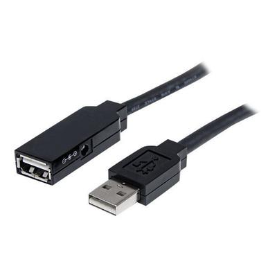 STARTECH.COM 20m Active USB 2.0 Extension Cable - USB2AAEXT20M - Black - Shielded - USB Cable Extension