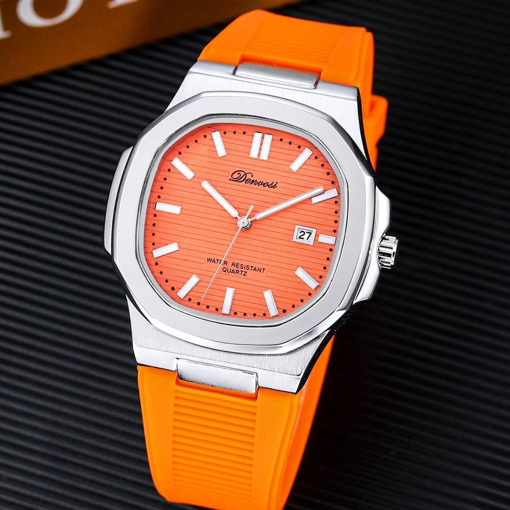 Fashion Business Classic Nautilus Men's Watch Silicone Strap Waterproof Quartz Wristwatch