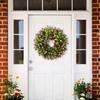 Color Artificial Wreath Hanging Decor Spring/Summer Front Door Wreath Simulation Flower Wreath Decoration Windows Decoration FU