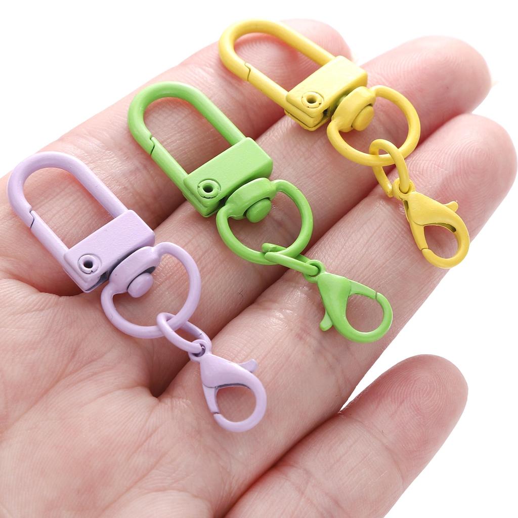 1-10Pcs Alloy Key Clasps Iron Ring Lobster DIY Accessories Finding Supplies
